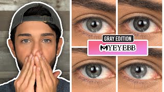 Most Natural Gray Contact Lenses  MYEYEBB Review [upl. by Washburn51]