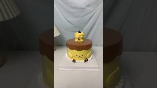 Today I made a pudding dog cartooncake caketraining productionprocess shorts [upl. by Eceinehs]