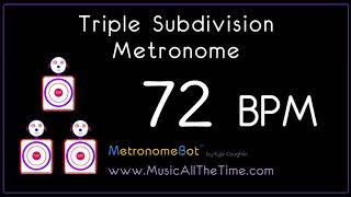 Triple subdivision metronome at 72 BPM MetronomeBot [upl. by Lupita552]