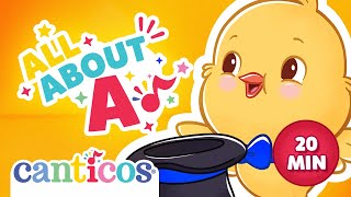 Canticos 🐥  All About A ✈️  Bilingual songs 💪🏽  Phonics👂🏽  Preschool  Early Literacy 📚 [upl. by Vasti]