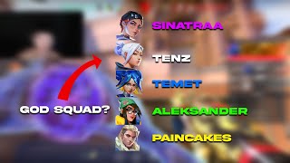 SINATRAA  TENZ  TEMET  ALEKSANDAR  PAINCAKES  Sinatraa Valorant Ranked [upl. by Hgielanna457]