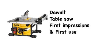 Dewalt Table Saw DWE 7485 Review  First Use and Impressions [upl. by Yerxa]