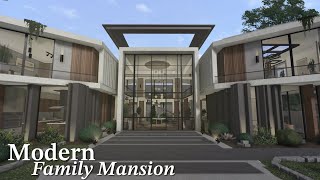 Bloxburg Modern Family Mansion  Interior Speedbuild  Roblox Bloxburg [upl. by Amilb]