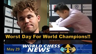 Two World Champions Go Down in Round3Praghnanandhaa Takes Lead Beating Carlsen in Norway Chess [upl. by Aynek]