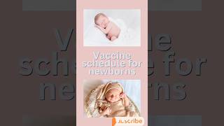 Vaccine schedule for Newborns shorts short vaccine newborn [upl. by Ynad]