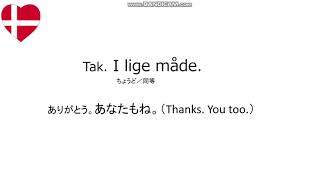 日本語で学ぶデンマーク語日常会話⑩良い一日を [upl. by Johannes]