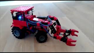 Fischertechnik Tractor Pneumatic with BT remote control [upl. by Bruyn576]