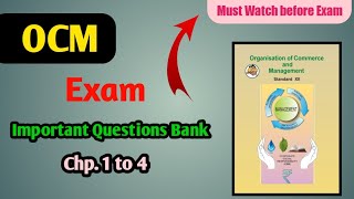 OCM Important Questions Bank  Class 12th  Chapter 1 to 4  part 1 imp Ques Maharashtra board [upl. by Akedijn]