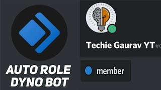 Auto Role Dyno Bot Discord  How to Setup Auto Role  Techie Gaurav [upl. by Acired]