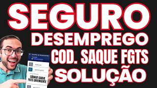 REGULARIZAÃ‡ÃƒO SEGURODESEMPREGO  ERRO CÃ“DIGO DE SAQUE FGTS DIVERGENTE IMPEDINDO SAQUE DAS PARCELAS [upl. by Xad]