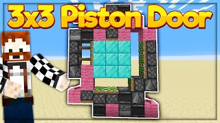 Minecraft 121  Minecraft 120 Redstone Simple 3x3 Piston Door Tutorial [upl. by Klarrisa]