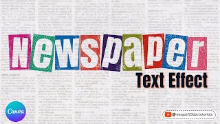 Create a Newspaper Text Letters in Canva Step by Step Tutorial for Beginners Scrapbook Letters [upl. by Gans172]