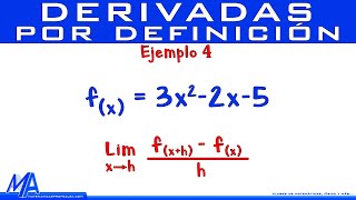 Derivada de una función usando la definición  Ejemplo 4 [upl. by Piegari650]