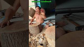 Crafting a Traditional Wooden Drum from Scratch 3 shorts crafting traditionalcrafts woodendrum [upl. by Riannon]