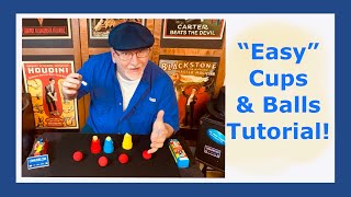 “Easy” Cups and Balls Magic Trick Tutorial [upl. by Aleekat]