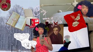 WEEK IN MY LIFE VLOG❣️ galentines I GOT A KILN cozy snow days [upl. by Suhcnip]