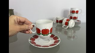 winterling röslau bavaria red apple coffee cup set [upl. by Estren]