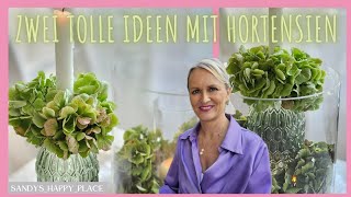 2 Herbstdeko Ideen mit Hortensien  herbstliche Dekoideen 2 Herbstdekorationen 🌿🕯 [upl. by Adnaral]