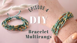 Bracelet Perle DIY  Multirangs en Miyuki Picasso et noeud coulissant [upl. by Osborn]