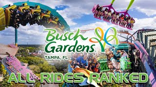 All Rides at Busch Gardens Tampa RANKED [upl. by Sile431]