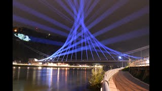 25102024  Eröffnung Donautalbrücke mit Lichtshow [upl. by Heall]