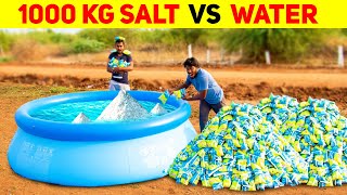 1000 kg Salt Vs Water Experiment  Got Shocking Result  Mad Brothers [upl. by Ayinat]