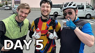 Pewdiepie Joins Us For Cycling In Japan ft Abroad in Japan  Cyclethon 3 Day 5 [upl. by Allana686]