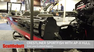 Crestliner Sportfish With APX Hull Innovation Award Winner The 2020 Minneapolis Boat Show [upl. by Benedix]