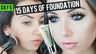 FULL COVERAGE Clinique Continuous Coverage Foundation Review amp Demo 15 DAYS OF FOUNDATION [upl. by Nidraj895]