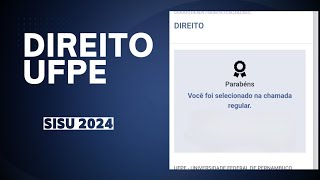 MINHA NOTA PARA PASSAR EM DIREITO NA UFPE [upl. by Giorgia]