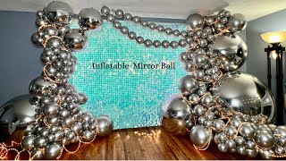 Inflatable Mirror Ball Ubackdropcom Amazing Balloon decoration [upl. by Roleat209]