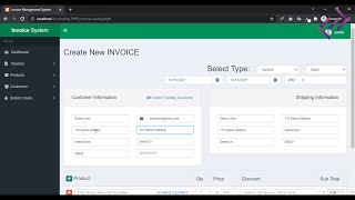 Invoice Management System in PHP MySQL with Source Code  CodeAstro [upl. by Loydie]