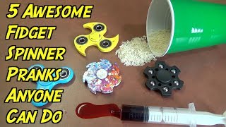 5 Fidget Spinner Pranks Anyone Can Do  HOW TO PRANK Evil Booby Traps  Nextraker [upl. by Rafe395]