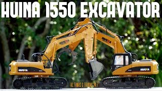 HUINA 1550 RC EXCAVATOR  How Powerful ls It [upl. by Riatsila]