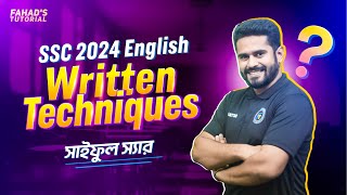 SSC 2024  Written Techniques  English  Shaiful Sir  Team FT [upl. by Lalib]