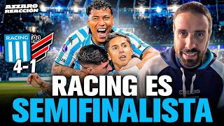 RACING LE GANÓ 41 A ATLÉTICO PARANAENSE Y ESTÁ EN SEMI DE SUDAMERICANA  AZZARO REACCIÓN Y ANÁLISIS [upl. by Tanya]