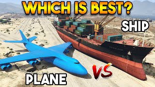 GTA 5 ONLINE  CARGO PLANE VS CARGO SHIP WHICH IS BEST [upl. by Attebasile]