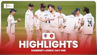 😳 20 WICKETS ON ONE DAY  Somerset v Essex Day One Highlights [upl. by Atnauq134]