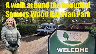 A walk around this lovely site Somers Wood Caravan Park in October 2024 [upl. by Enal]