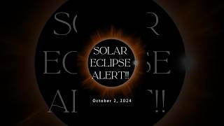 Solar Eclipse Alert  October 2 2024 solareclipse shortsfeed vedicastrology [upl. by Margherita]