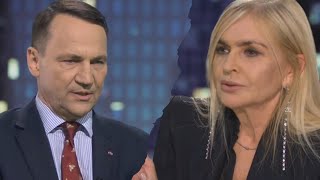 Radosław Sikorski w złości opuścił studio Moniki Olejnik quotŻądam przywrócenia standardów dziennikars [upl. by Ynna]