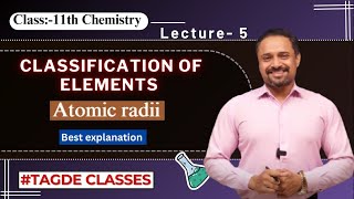 Classification of elements  Atomic radii   lecture 5 [upl. by Eldnek]