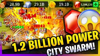 12 Billion Power City Swarm amp Account Showcase 😱  Mr Hope amp Wild Lion [upl. by Natsuj680]