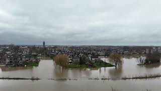 Dronebeelden van het hoogwater bij Leerdam 2 [upl. by Doris]