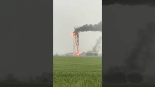 Wind Turbine Struck By Lightning brodydick5031 [upl. by Rehsa431]