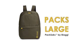 Biaggis Paksak BackpackPractical Fashionable Space Saving [upl. by Rombert]