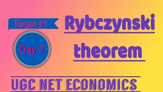 Rybczynski theorem ugc net economicstheory of international trade [upl. by Schilt676]