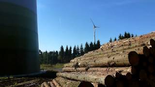 Windkraftgeräusch am Fuße der 23 MW Anlage im Hohen Vogelsberg [upl. by Rasaec]