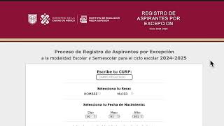 Tutorial para realizar el registro Segunda Vuelta Instituto de Educación Media Superior IEMS 2024 [upl. by Eciuqram441]