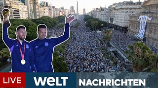 ARGENTINIEN empfängt seine WELTMEISTER  Ankunft in Buenos Aires  WELT Live dabei [upl. by Jillayne]